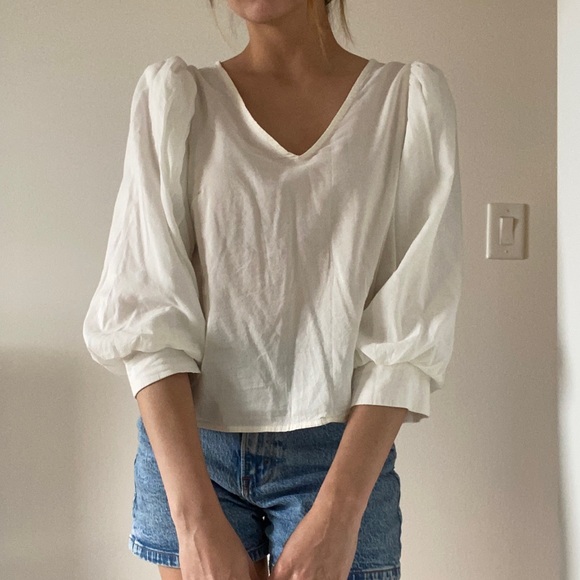 A New Day White Puff Sleeve - Picture 3 of 5